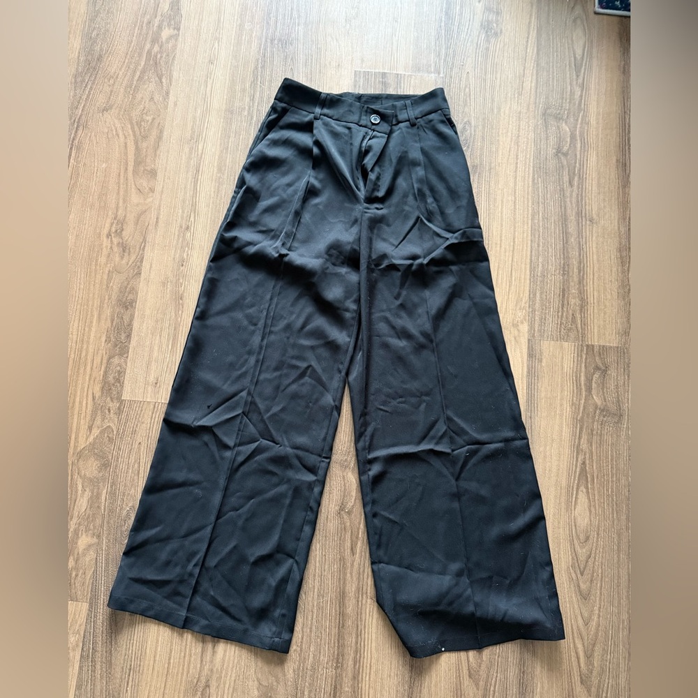 High Waisted Wide Leg Relaxed Fit Trousers